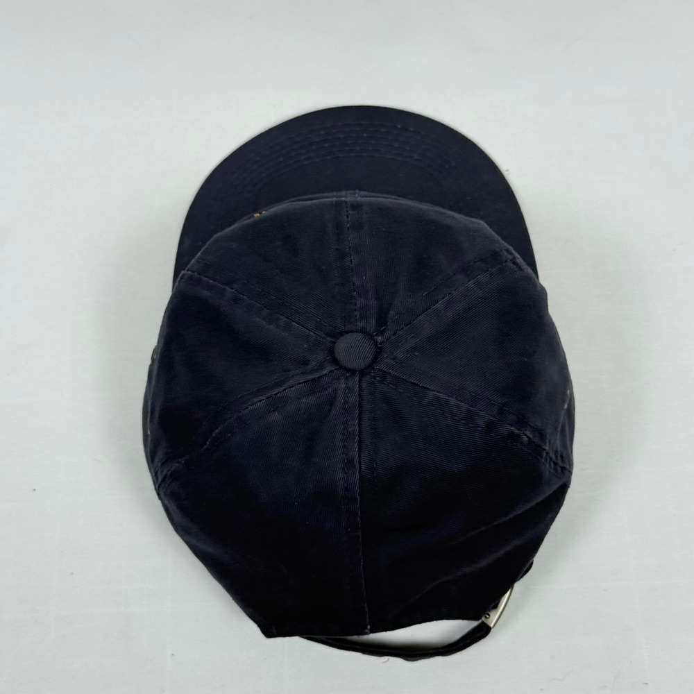 Vintage Navy Baseball Cap Hat Gold Embroidered Military Dad Adjustable Strapback - Picture 4 of 10